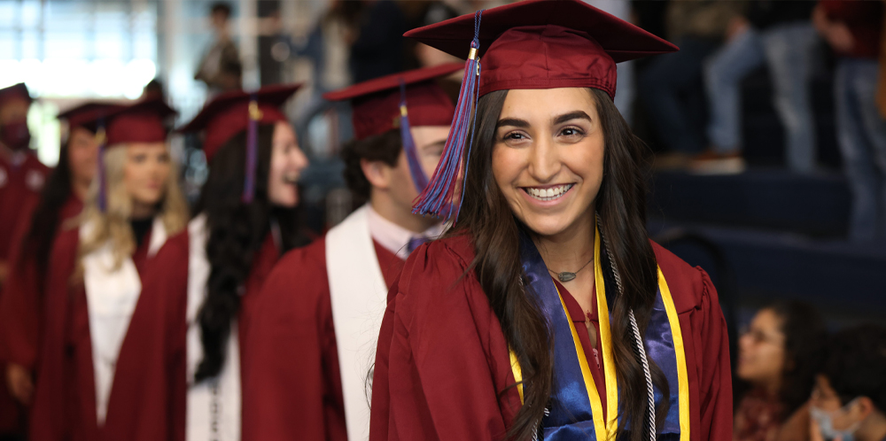 Female Graduate student smiling