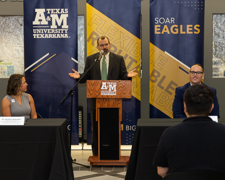 Dr. Craig Nakashian speaking at press conference.